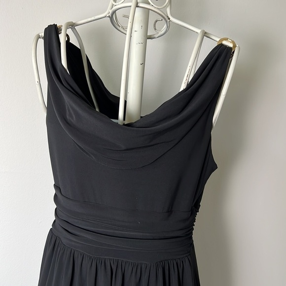 Jones New York Black Dress with Gold Rings on sleeve - Picture 4 of 6